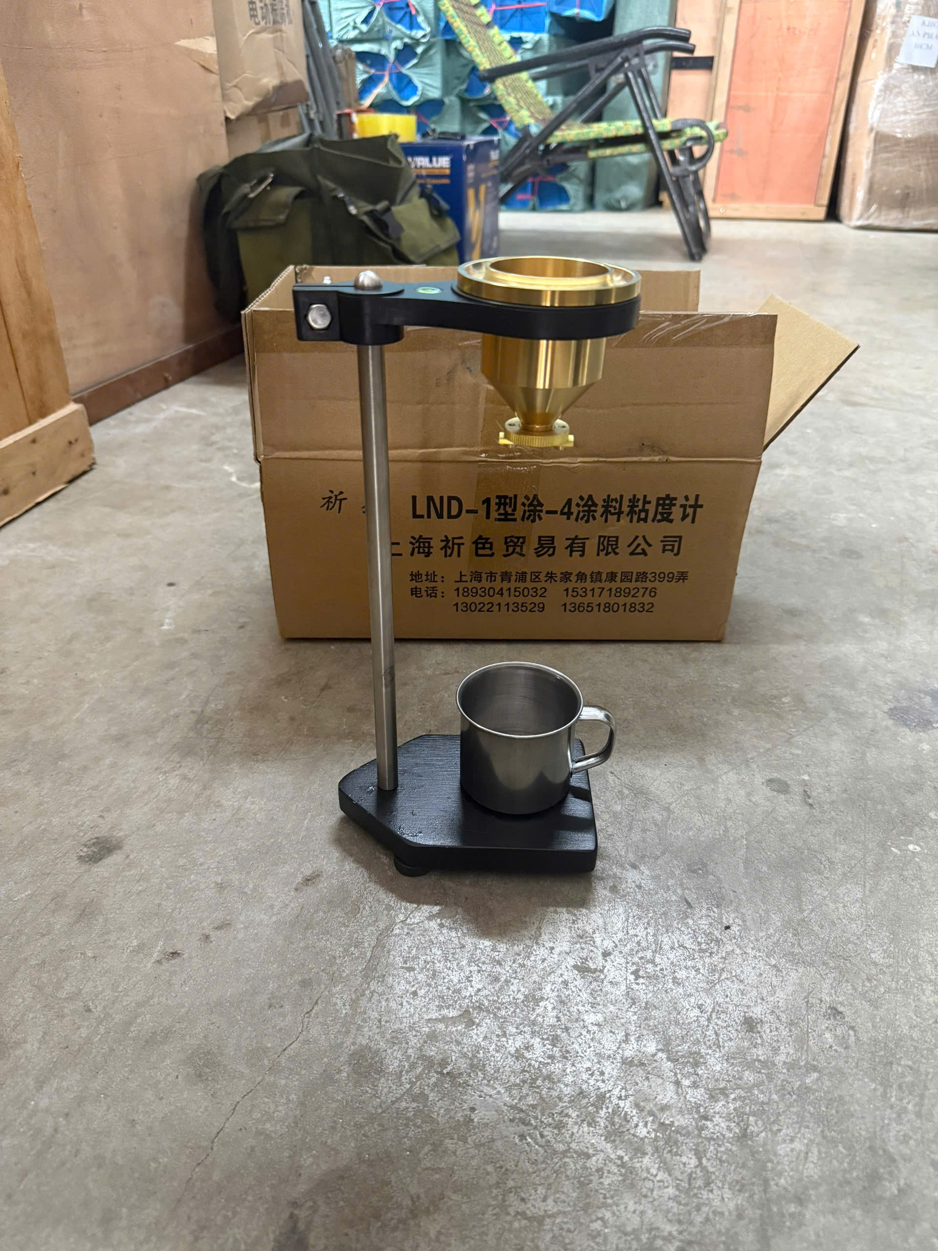 dung-cu-do-do-chay-son Dụng cụ đo chảy sơn LND-1 cốc đo độ nhớt Tu-4 - An Phát