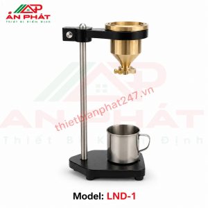 Dụng cụ đo chảy sơn LND-1 dạng cốc Tu-4, lỗ chảy 4 mm, dung tích khoảng 100 ml, dùng kiểm tra độ nhớt quy ước của sơn dưới 150 giây.