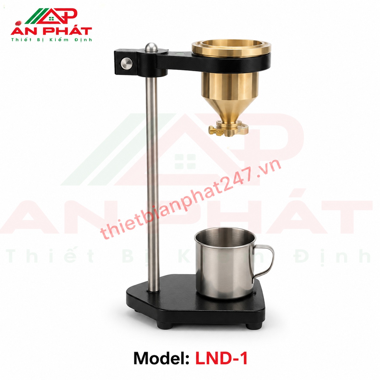 Dụng cụ đo chảy sơn LND-1 dạng cốc Tu-4, lỗ chảy 4 mm, dung tích khoảng 100 ml, dùng kiểm tra độ nhớt quy ước của sơn dưới 150 giây.