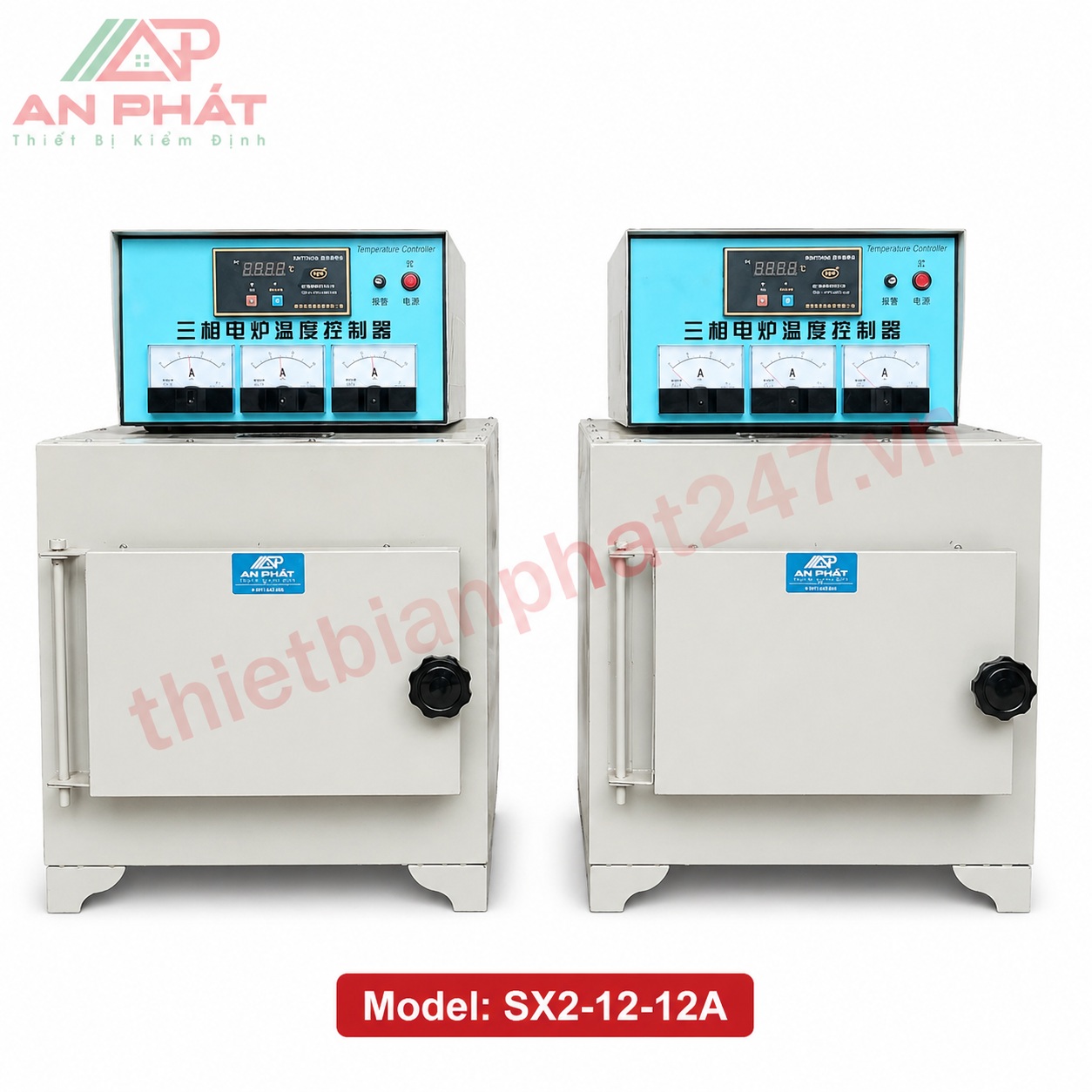 Lò nung 1200°C dung tích 30 lít Model SX2-12-12A dùng trong phòng thí nghiệm vật liệu, gốm sứ, xi măng, tro xỉ và kim loại.