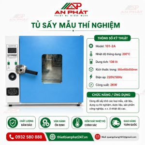 Tủ sấy là thiết bị thí nghiệm phổ biến, được sử dụng rộng rãi trong các phòng thí nghiệm, viện nghiên cứu và nhà máy công nghiệp. Thiết bị này chuyên dụng để sấy khô mẫu vật liệu, dược phẩm, thực phẩm, thiết bị y tế và các ứng dụng khác đòi hỏi kiểm soát nhiệt độ chính xác.​